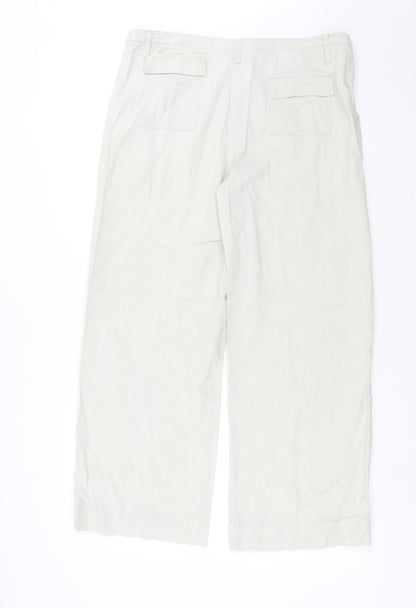 Womens UK Size 16 Mia Moda Regular Fit  Beige Trousers