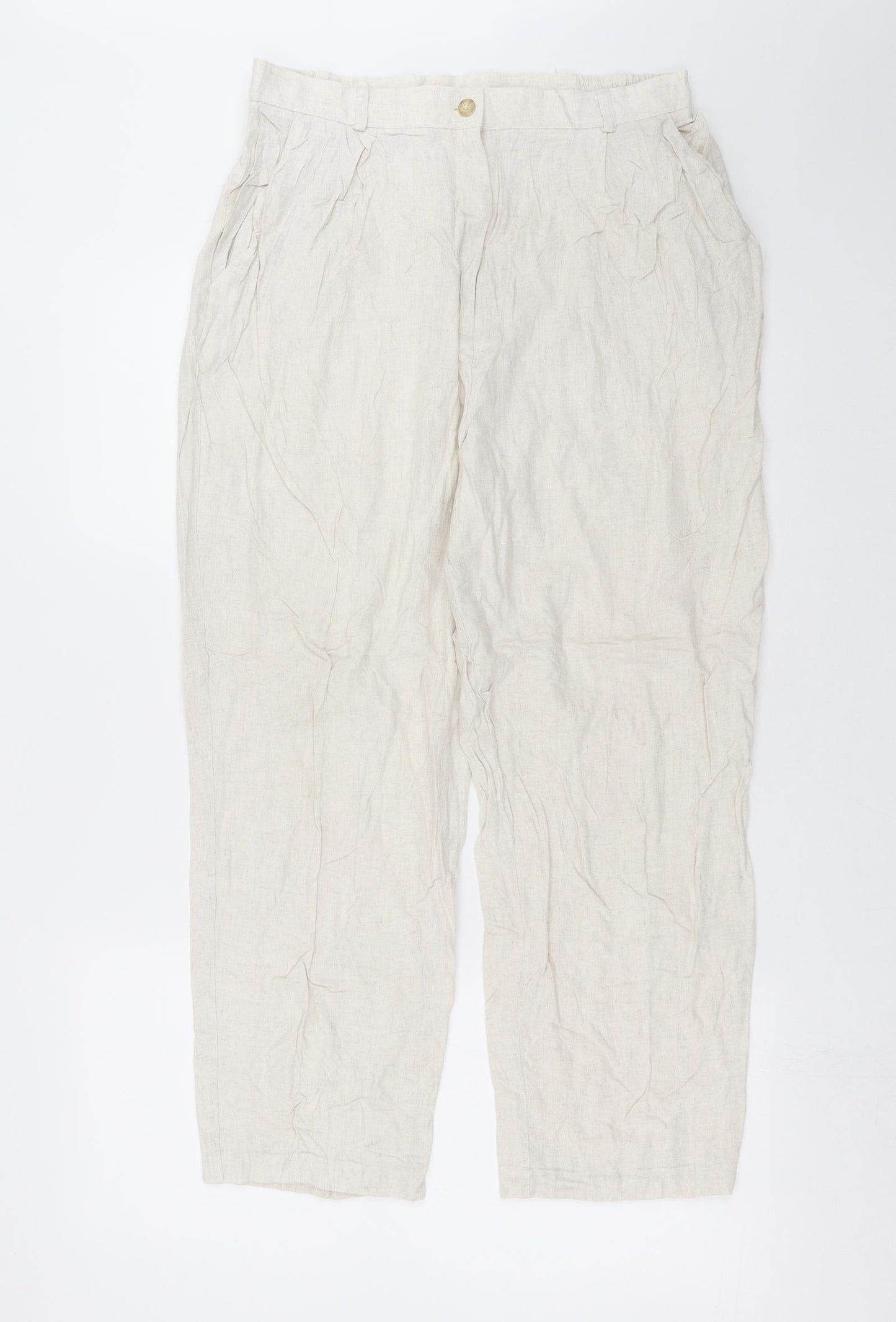 Kaleidoscope Womens Beige   Trousers  Size 18 L25 in