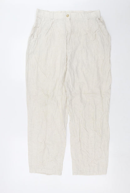 Kaleidoscope Womens Beige   Trousers  Size 18 L25 in