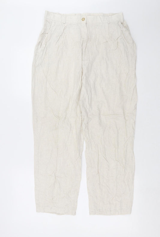 Kaleidoscope Womens Beige   Trousers  Size 18 L25 in