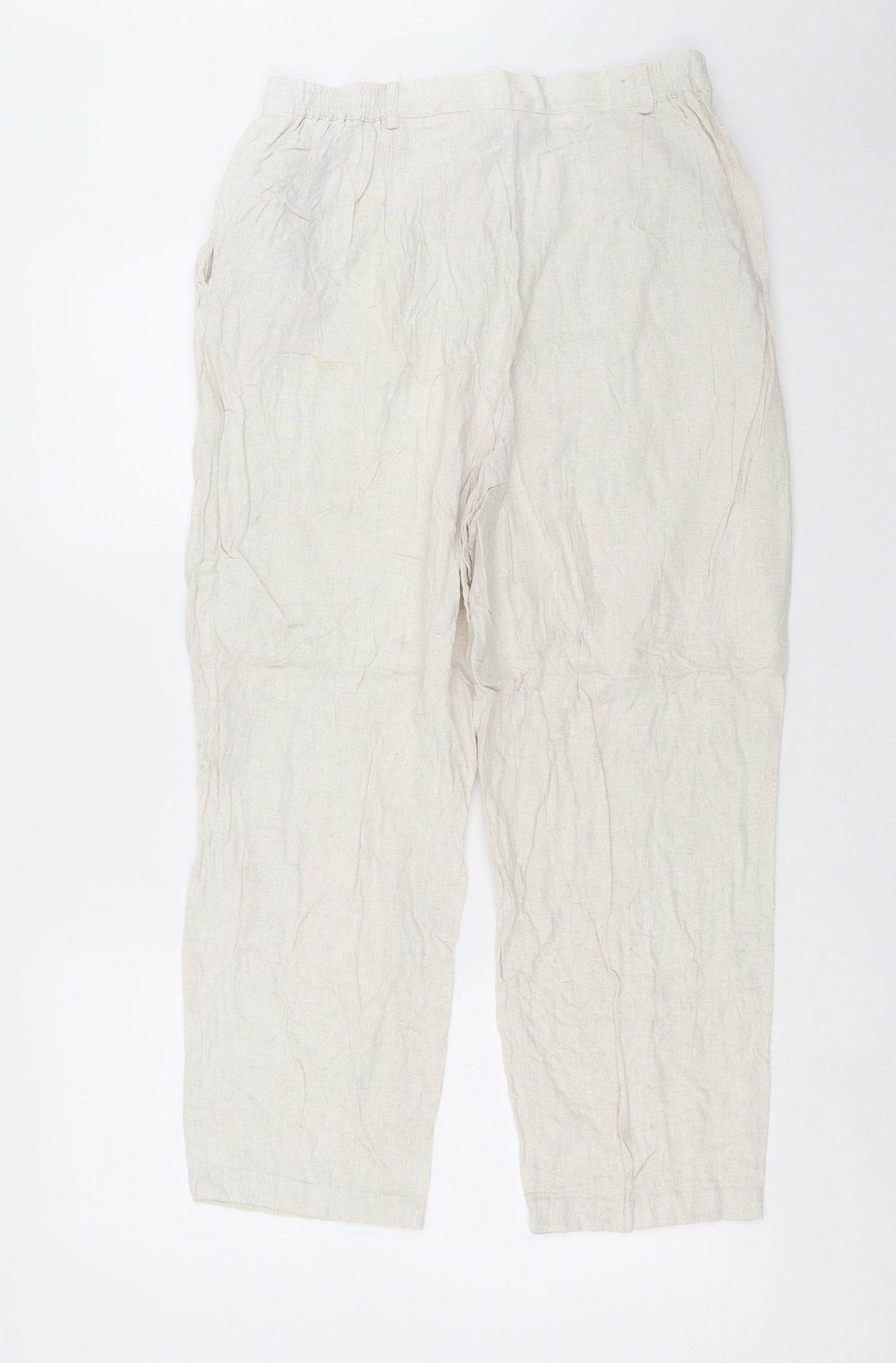Kaleidoscope Womens Beige   Trousers  Size 18 L25 in