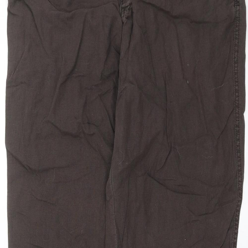 Womens UK Size 14 Preworn Regular Fit  Brown Trousers