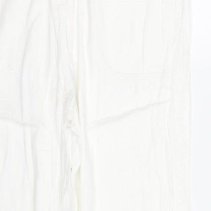 Womens UK Size 16 M&S Regular Fit  White Trousers