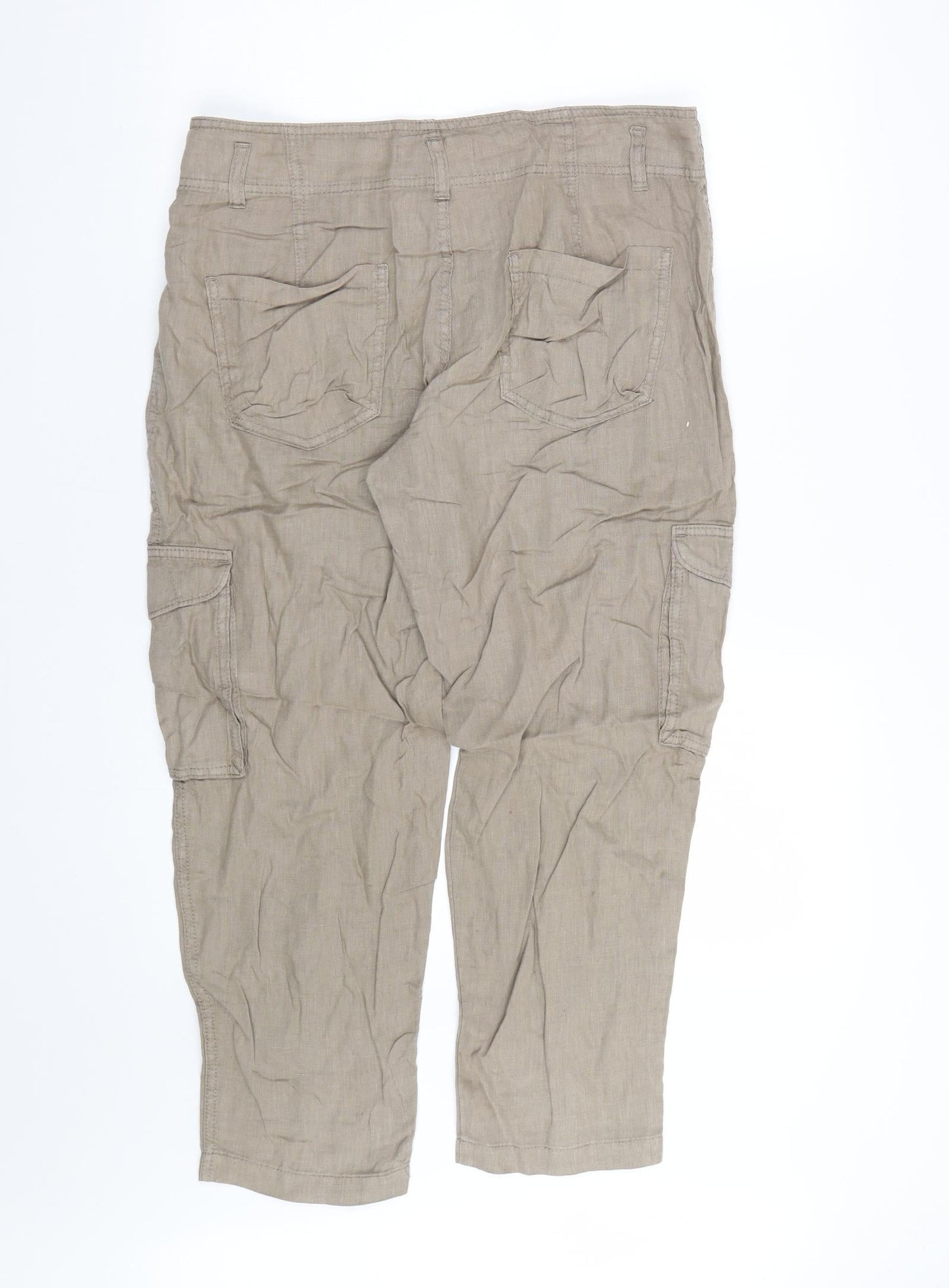 Womens UK Size 34 Preworn Regular Fit  Brown Trousers