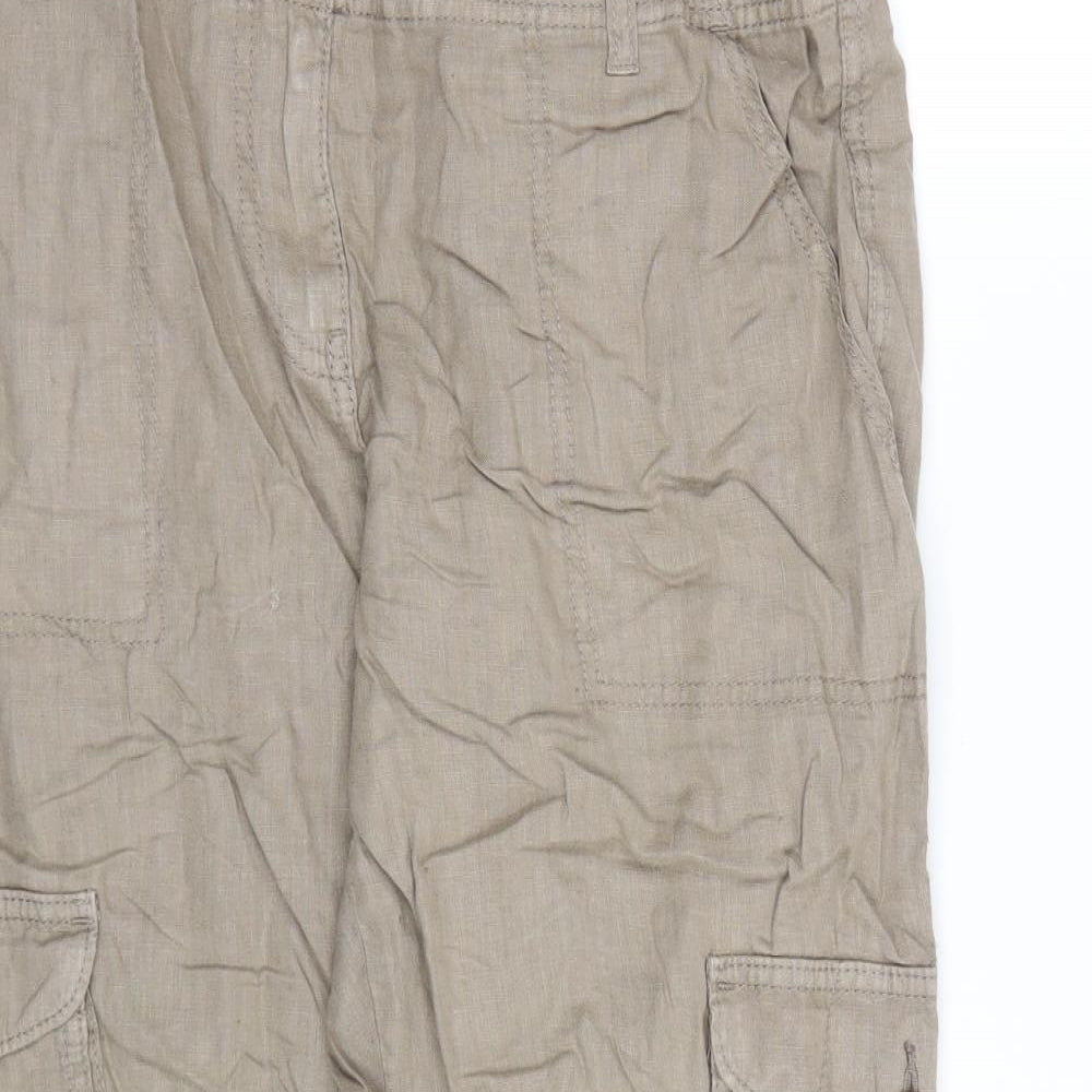 Womens UK Size 34 Preworn Regular Fit  Brown Trousers