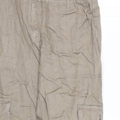 Womens UK Size 34 Preworn Regular Fit  Brown Trousers