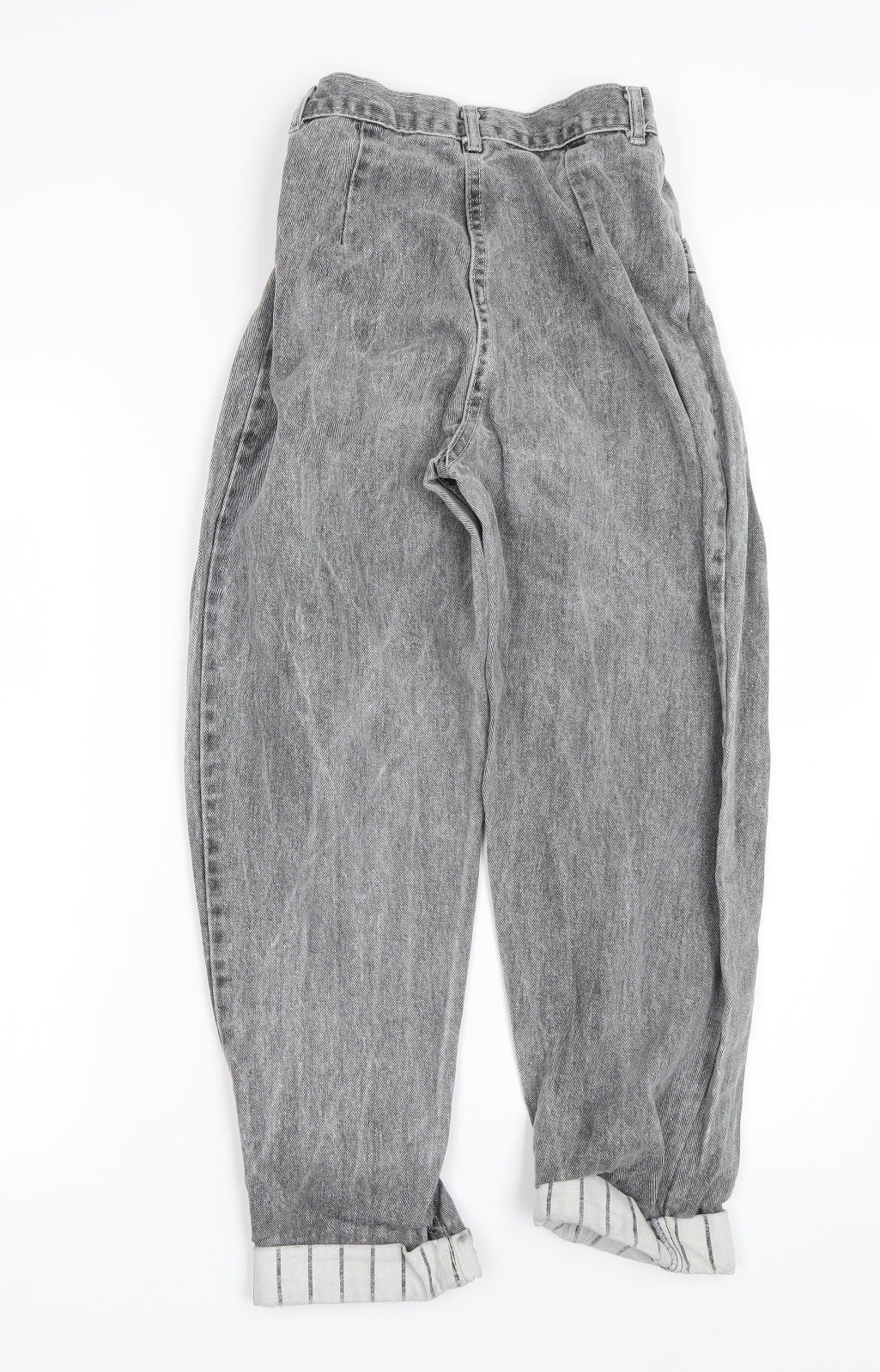 Womens UK Size 4 Preworn Regular Fit Straight Grey Jeans