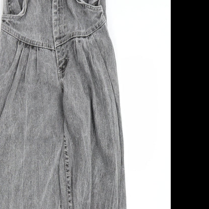 Womens UK Size 4 Preworn Regular Fit Straight Grey Jeans