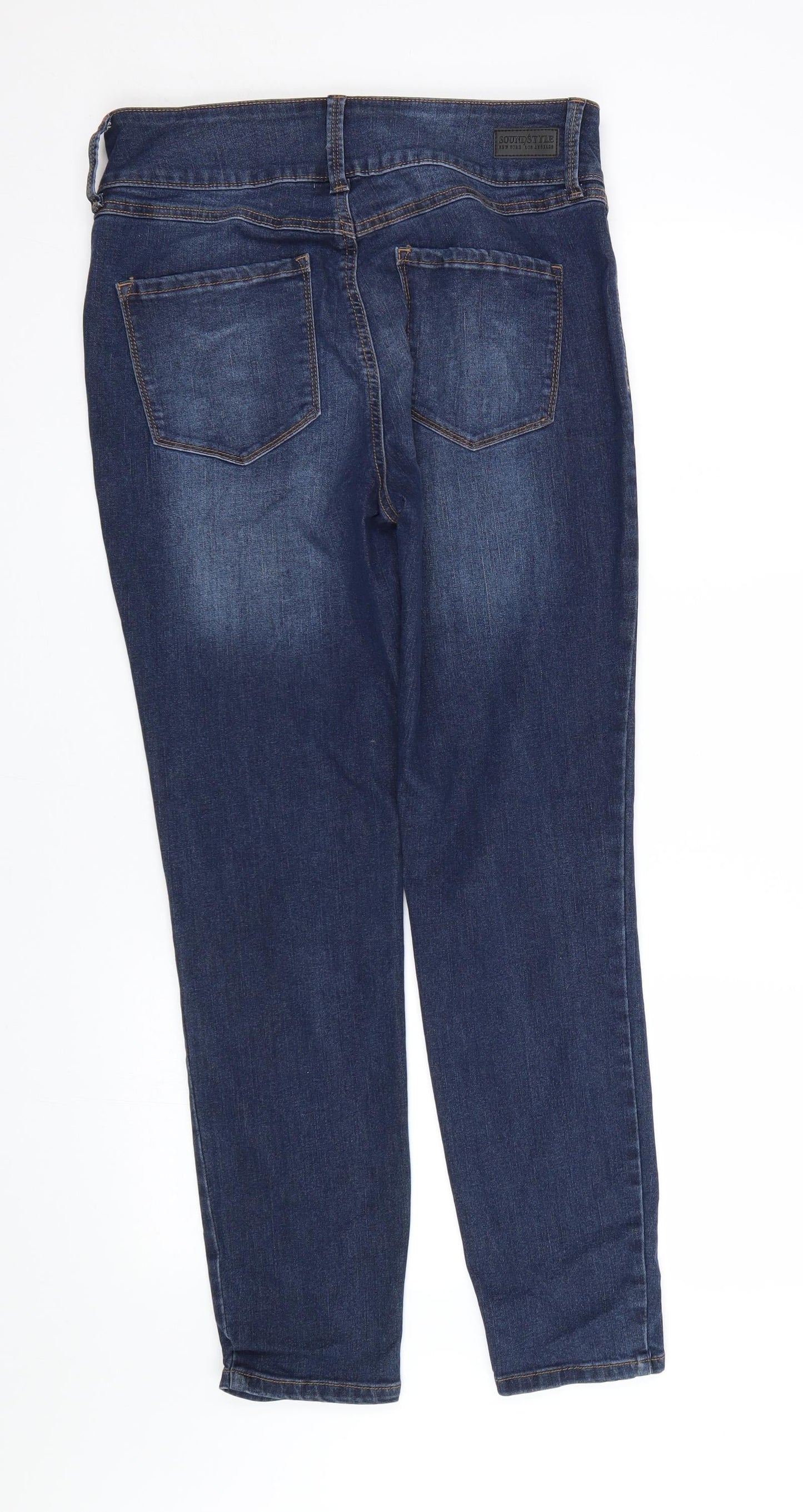 Sound/Stlye Womens Blue  Denim Skinny Jeans Size 12 L27 in