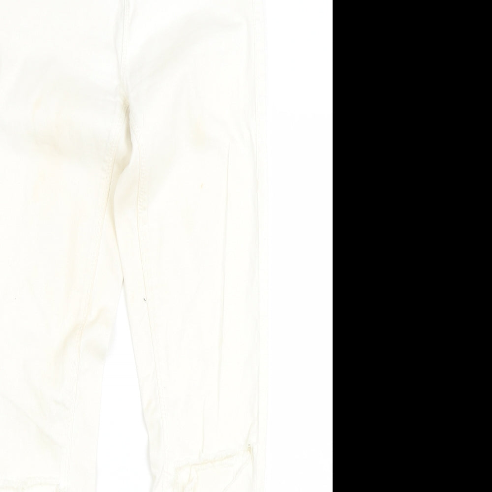 Topshop Womens White  Denim Skinny Jeans Size 26 L28 in