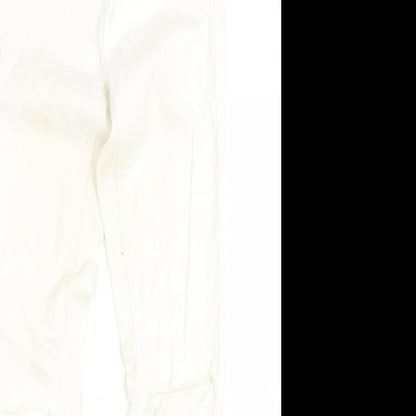 Topshop Womens White  Denim Skinny Jeans Size 26 L28 in