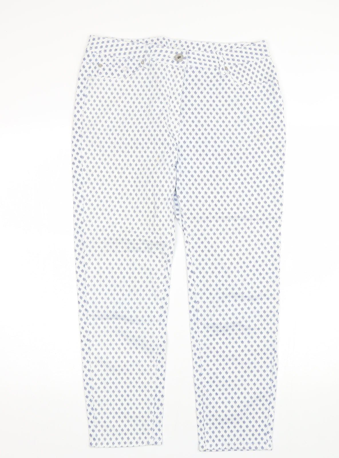 DASH Womens White Polka Dot Denim Skinny Jeans Size 10 L23 in