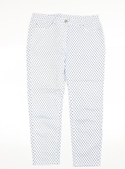 DASH Womens White Polka Dot Denim Skinny Jeans Size 10 L23 in