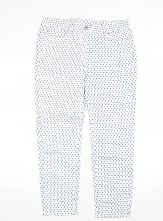 DASH Womens White Polka Dot Denim Skinny Jeans Size 10 L23 in