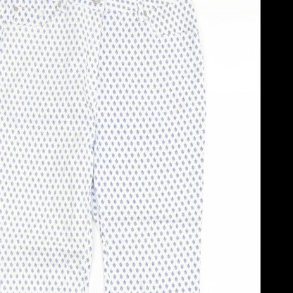 DASH Womens White Polka Dot Denim Skinny Jeans Size 10 L23 in