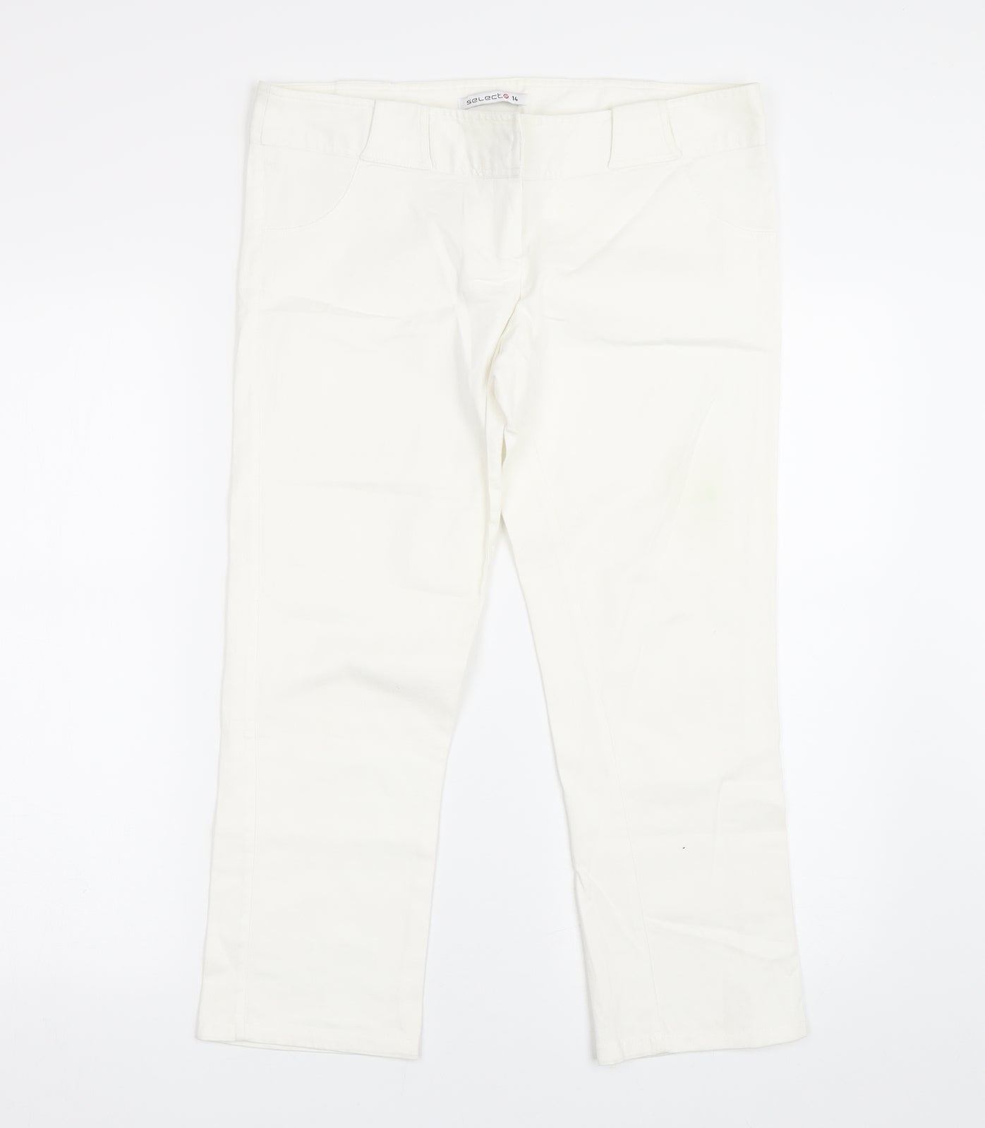 Select Womens White   Skinny Jeans Size 14 L22 in