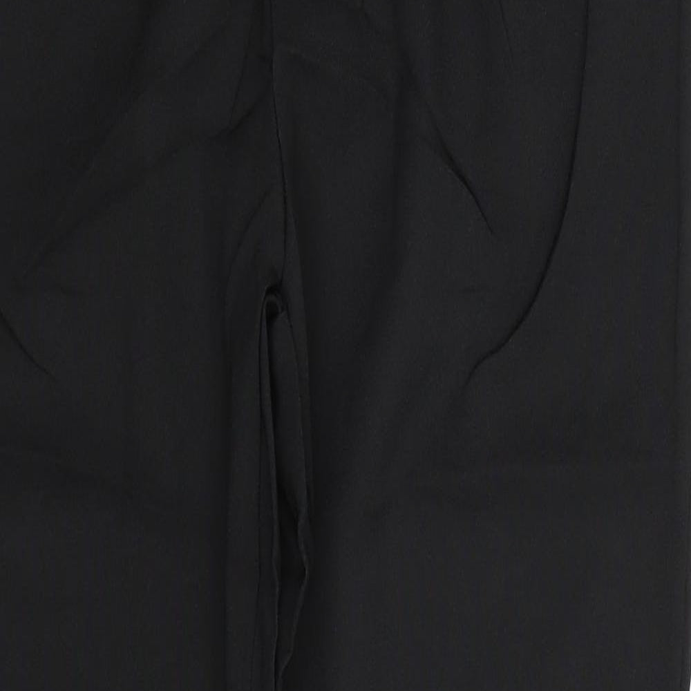 Womens UK Size XL Preworn Regular Fit  Black Trousers