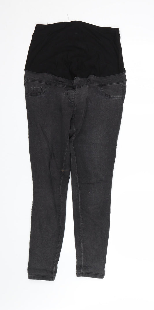 NEXT Womens Black  Denim Skinny Jeans Size 8 L24 in