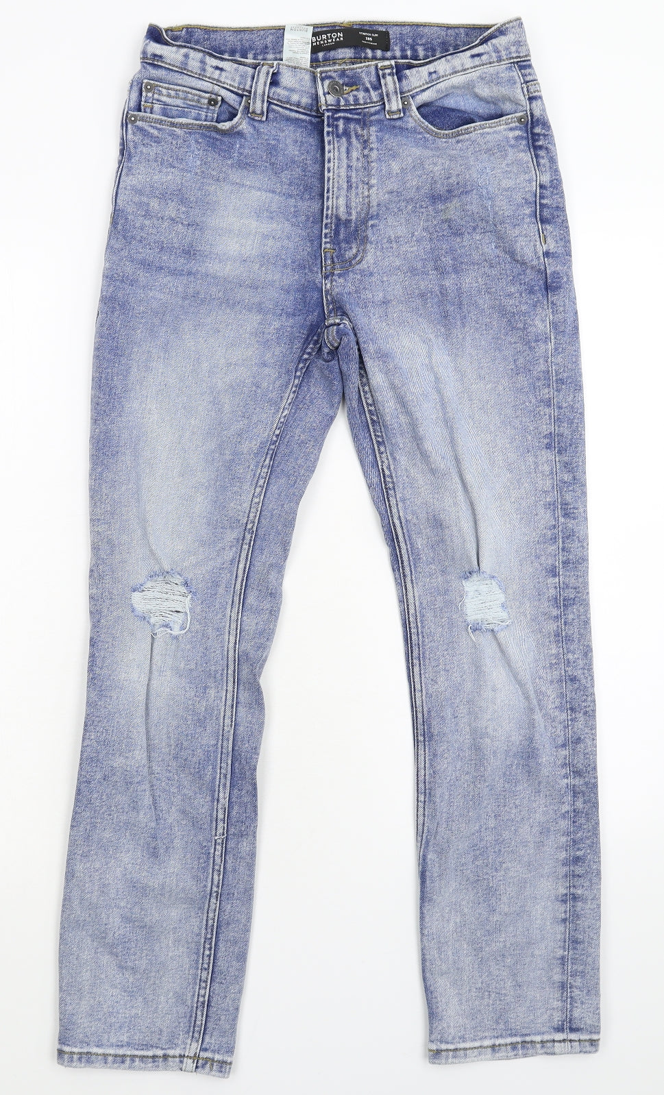 Burton Mens Blue  Denim Skinny Jeans Size 28 L28 in