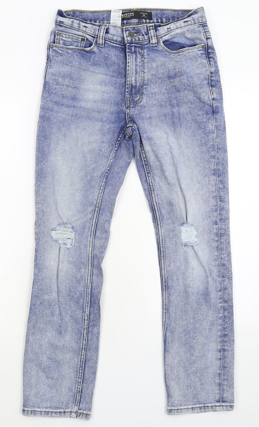 Burton Mens Blue  Denim Skinny Jeans Size 28 L28 in