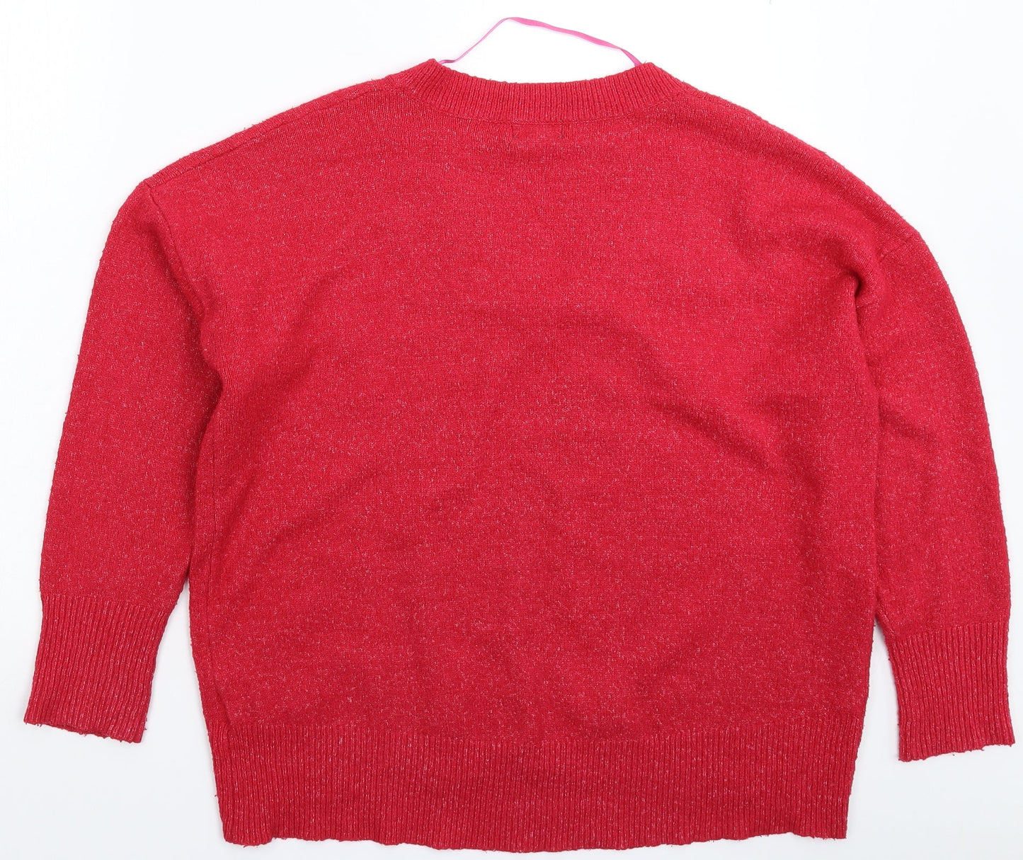 Primark Womens Pink  Knit Pullover Jumper Size 12  - Oversized