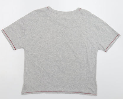 Womens UK Size 14 Day Dreams Grey Basic T-Shirt