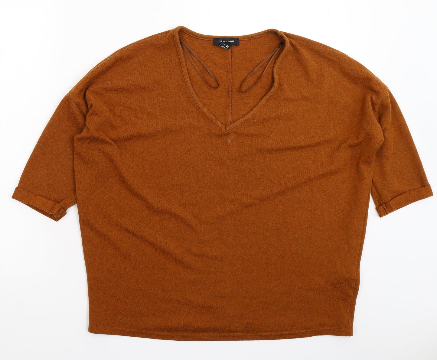 Womens UK Size M New Look Brown Pullover Jumper
