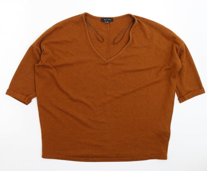 Womens UK Size M New Look Brown Pullover Jumper