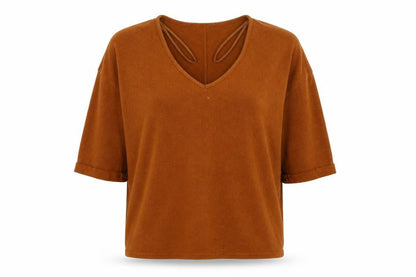 Womens UK Size M New Look Brown Pullover Jumper
