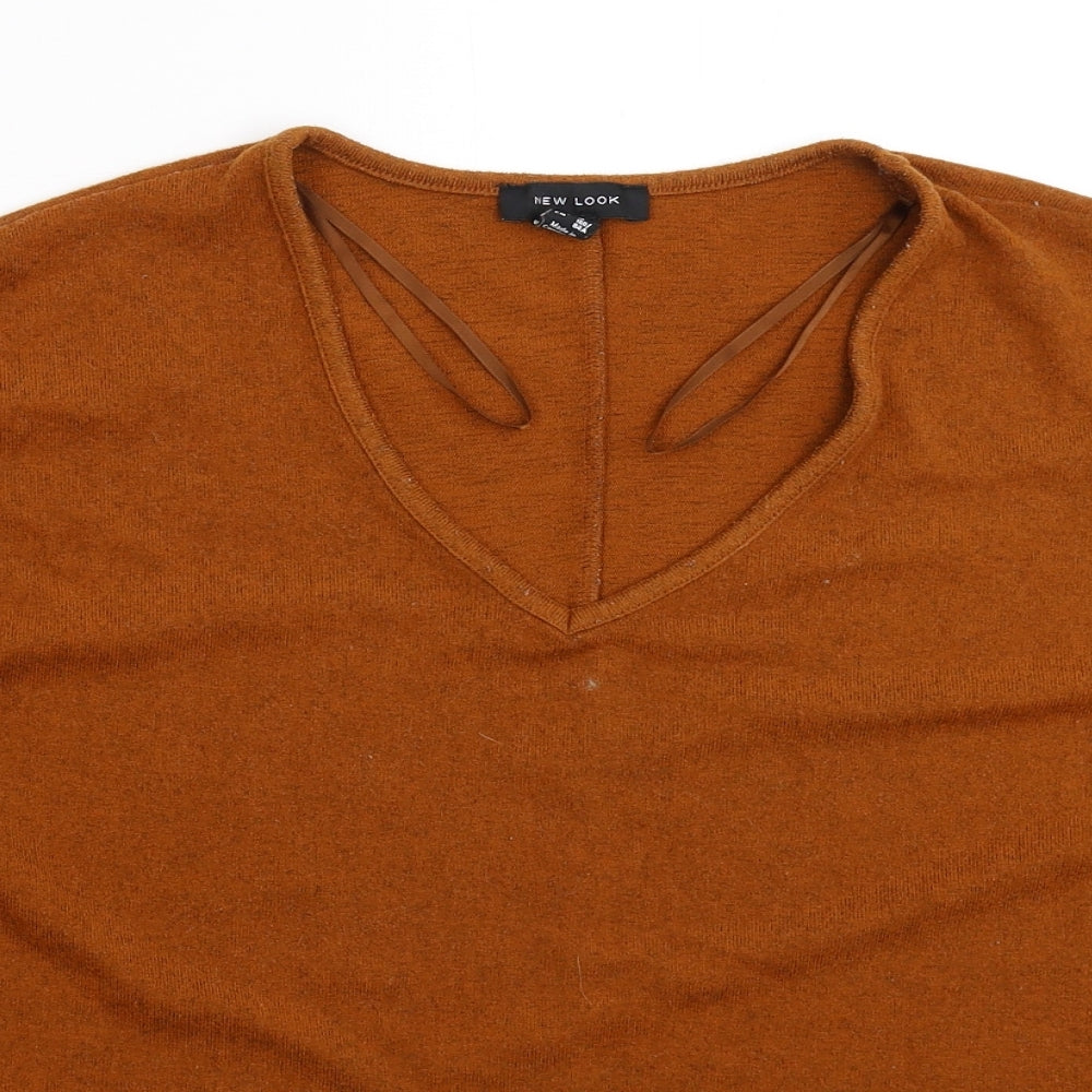 Womens UK Size M New Look Brown Pullover Jumper