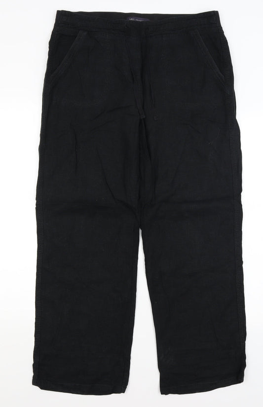 Womens UK Size 14 M&S Regular Fit  Black Trousers