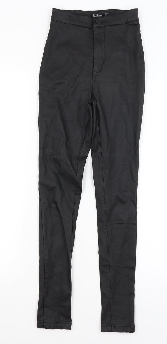 Womens UK Size 6 Boohoo Regular Fit  Black Trousers