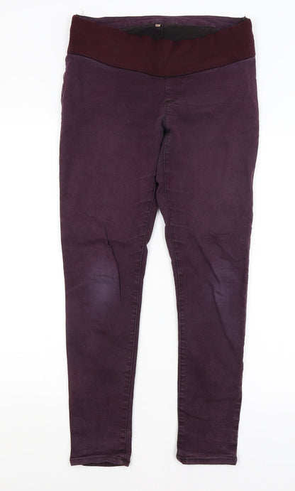 Topshop Womens Purple   Skinny Jeans Size 10 L28 in
