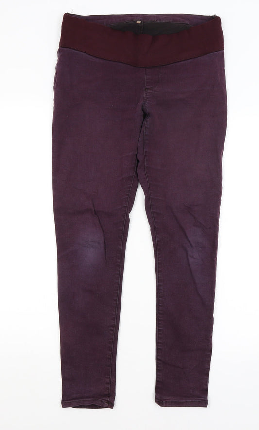 Topshop Womens Purple   Skinny Jeans Size 10 L28 in