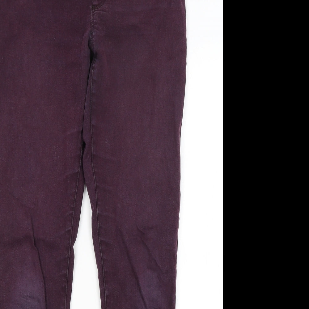 Topshop Womens Purple   Skinny Jeans Size 10 L28 in