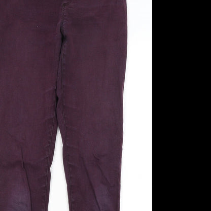 Topshop Womens Purple   Skinny Jeans Size 10 L28 in