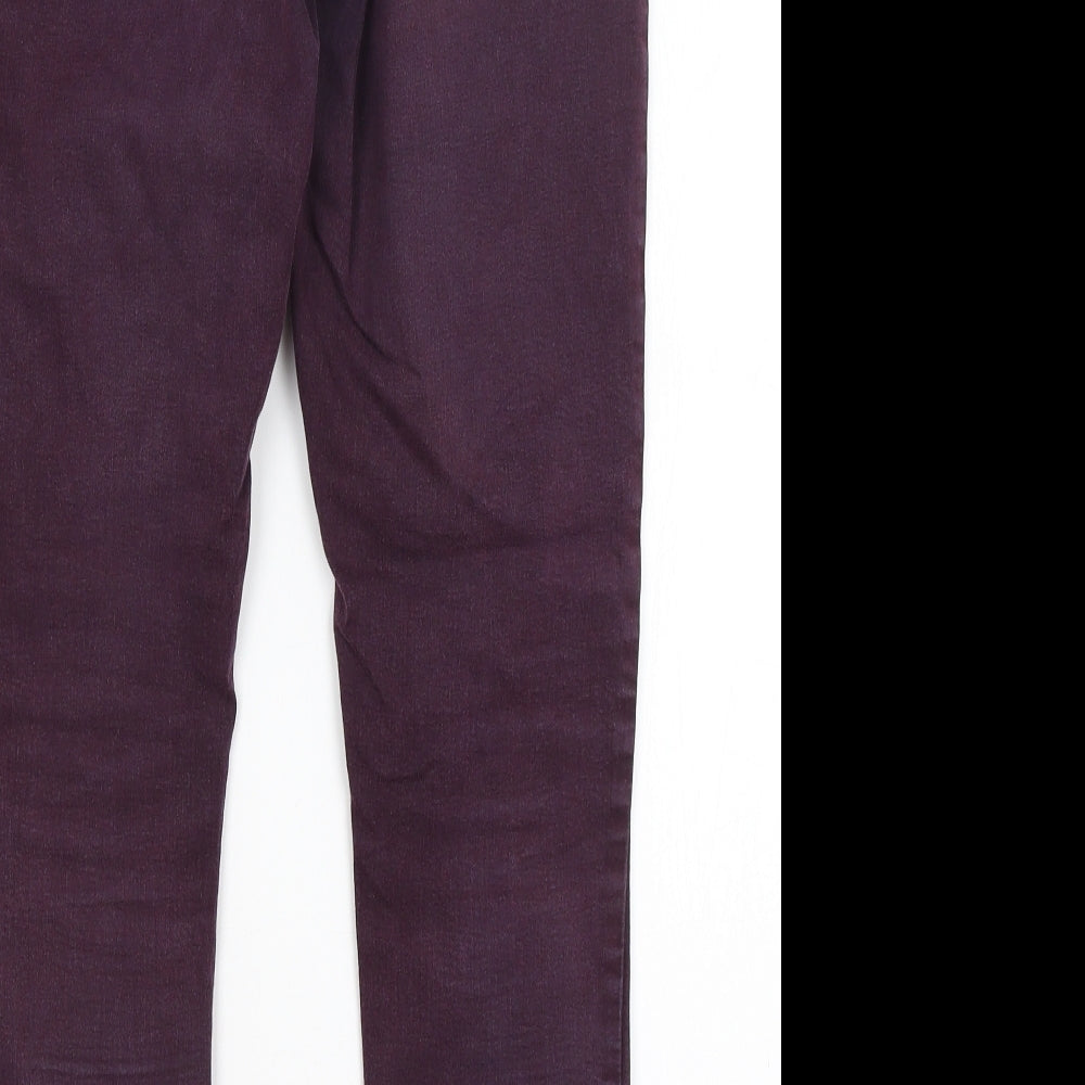 Topshop Womens Purple   Skinny Jeans Size 10 L28 in