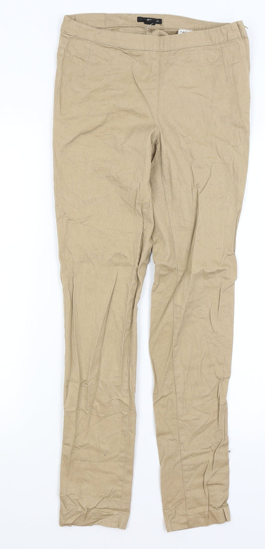 Womens UK Size 8 H&M Regular Fit Chino Brown Trousers