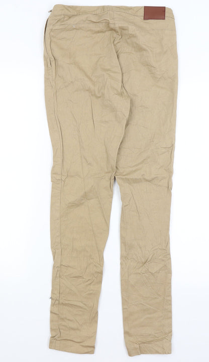 Womens UK Size 8 H&M Regular Fit Chino Brown Trousers