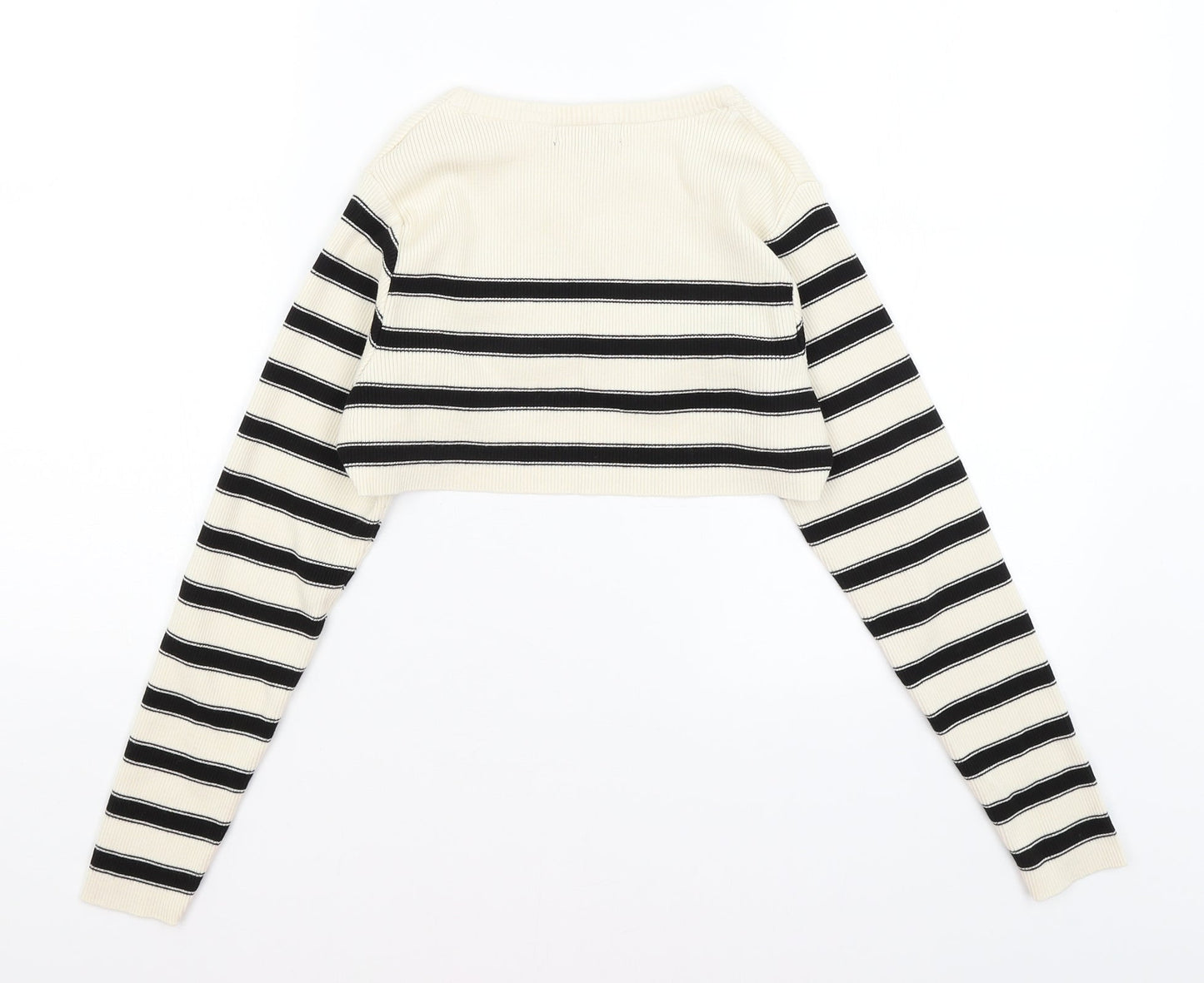 Primark Womens Ivory Striped  Pullover Jumper Size L