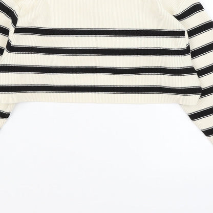Primark Womens Ivory Striped  Pullover Jumper Size L