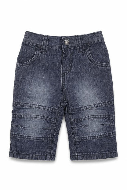 Front view of Early Days Baby Blue Capri Trousers, size 3-6, Months