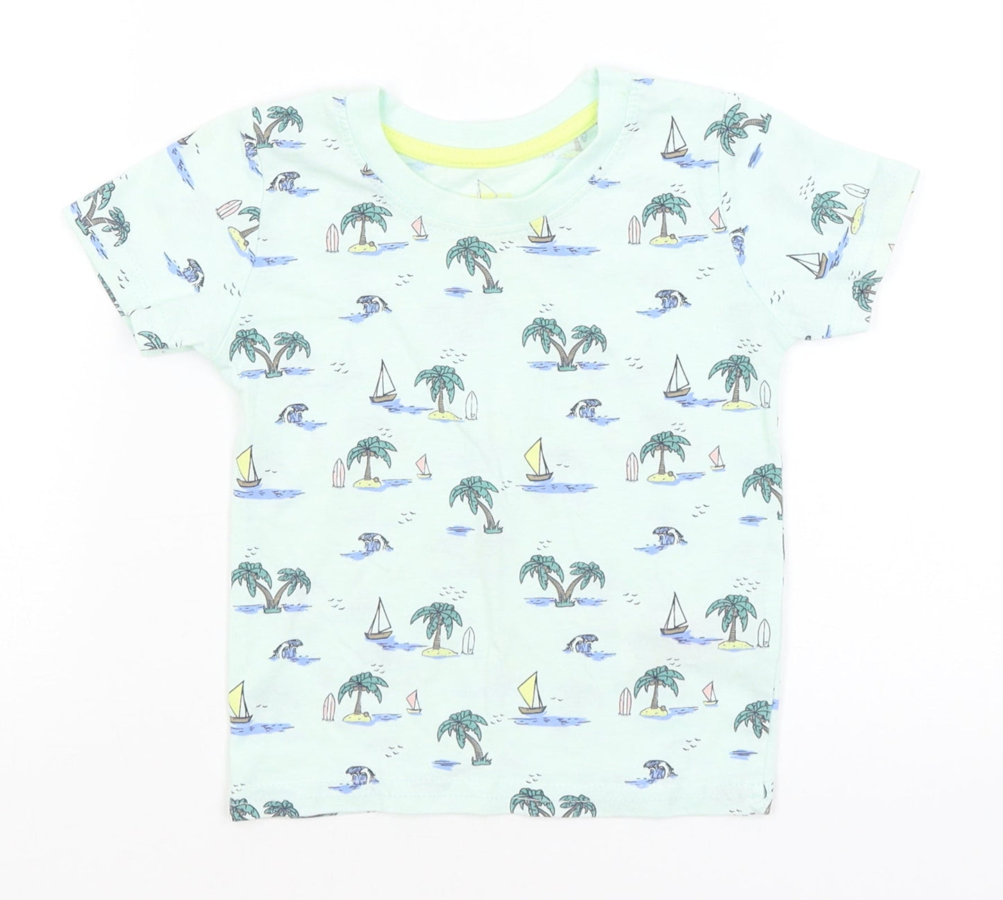 Primark Baby Blue   Basic T-Shirt Size 12-18 Months  - Islands