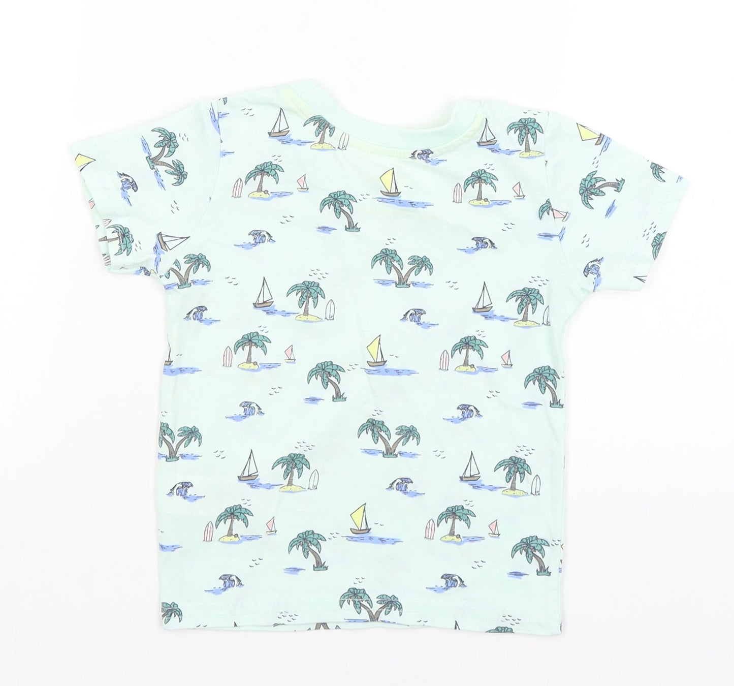 Primark Baby Blue   Basic T-Shirt Size 12-18 Months  - Islands