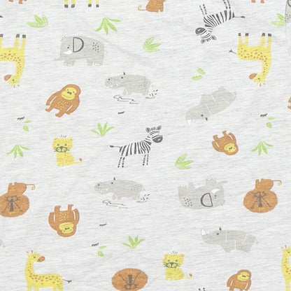 Primark Baby Grey   Basic T-Shirt Size 12-18 Months  - African Animals