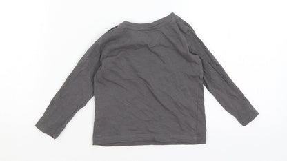 Lupilu Baby Grey   Basic T-Shirt Size 9-12 Months