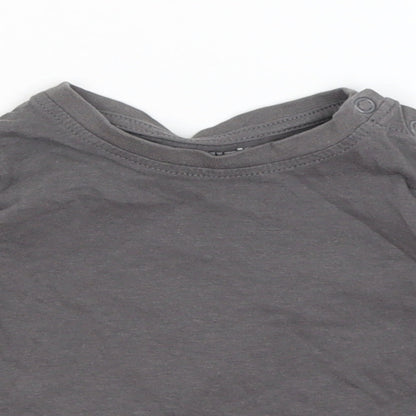 Lupilu Baby Grey   Basic T-Shirt Size 9-12 Months