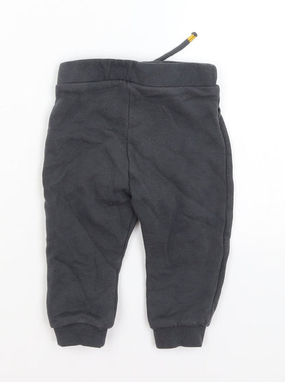 F&F Baby Grey   Jogger Trousers Size 9-12 Months