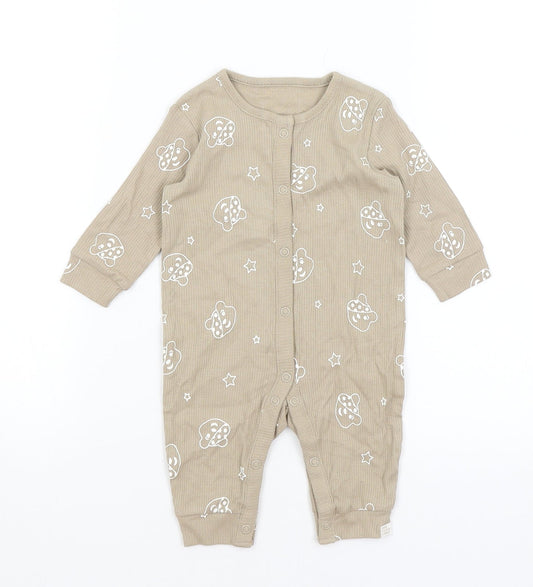 George Baby Brown   Babygrow One-Piece Size 0-3 Months  - Pudsey