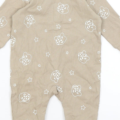 George Baby Brown   Babygrow One-Piece Size 0-3 Months  - Pudsey